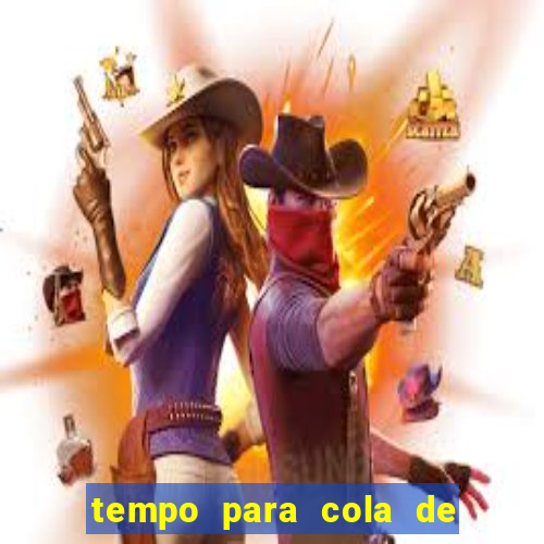tempo para cola de cano secar